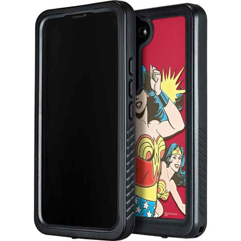 DC Comics Wonder Woman Vintage Action pose Galaxy S24 Waterproof Case